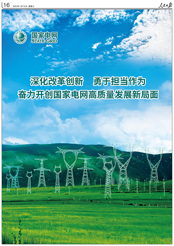 【人民日报】深化改革创新 勇于担当作为  奋力开创国家电网高质量发展新局面